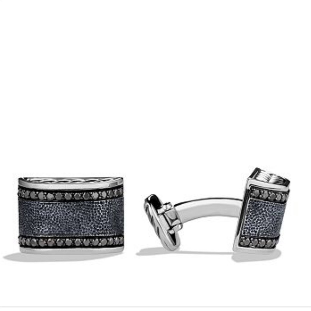 COPY - David Yurman Black Diamond Cuff Links